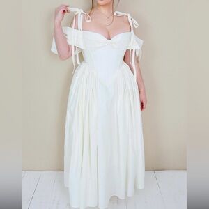 White Corset Maxi Dress
